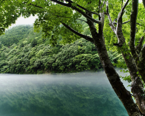 Komori dam lake (before the typhoon struck) by marunosuke199