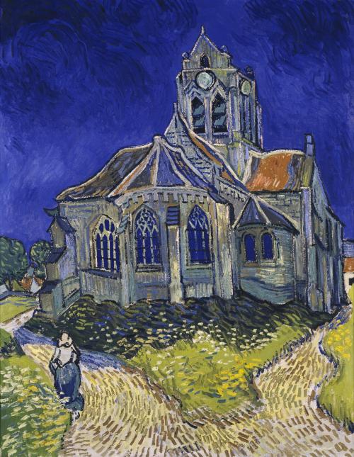 Vincent van Gogh - The Church in Auvers-sur-Oise, View from the Chevet (1890)