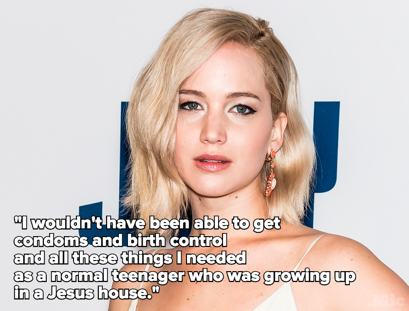 elizabethbanks:
“micdotcom:
“  Jennifer Lawrence nails why we need Planned Parenthood  In an interview with Glamour, J. Law revealed that she would hide condoms and birth control from her religious mother when she was a teen and that she relied on...