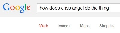 sharingneedles:  i was googling “how does criss angel do the thing with the 100