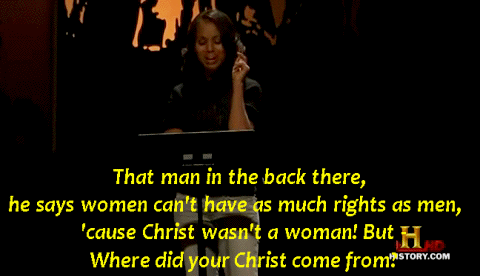 srocq:exgynocraticgrrl:Kerry Washington performing Sojourner Truth's 1851 Ain't I A Woman speech A c