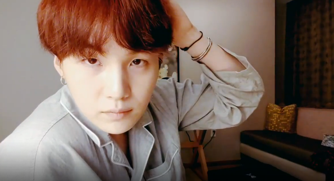 Piece of Pink • Just a little bit of Suga from his Live-Stream on...