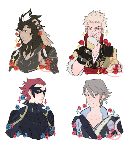 robodumpling:Drew up some babies~Four new charms at my shop~ ^0^Gerome and Inigo have alternate hair