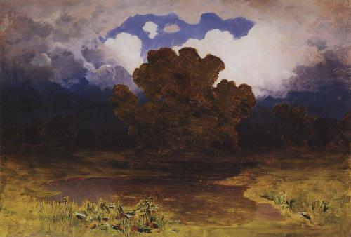 Forest Lake. Cloud, 1890, Arkhip Kuindzhi
