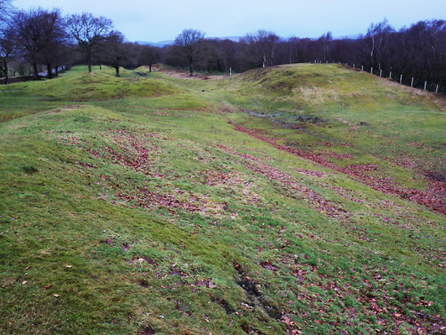 Antonine Wall, Rough Castle Section, Falkirk, Scotland, 10.2.18.This section of the Antonine Wall on