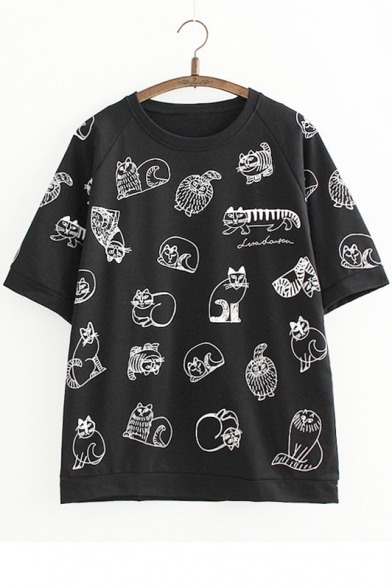 saltydestinycollector-blr: Cute Cat Printed Tees Cat 1 // Cat 2 // Cat 3 Cat 4 //