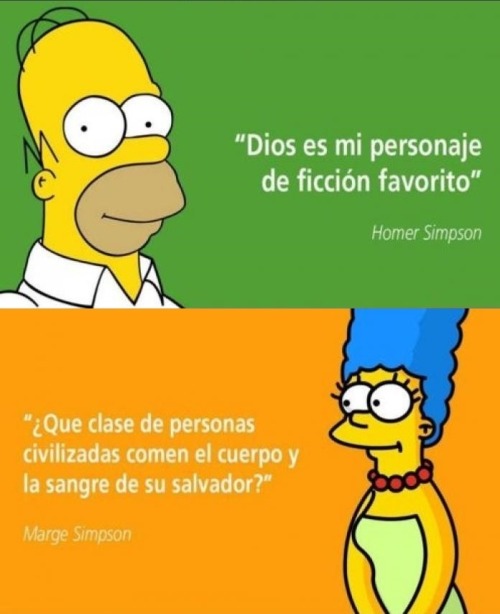 Fly with me:  Recopilación de las mejores frases ateas de Los Simpsons.  Vía: Bazzinga