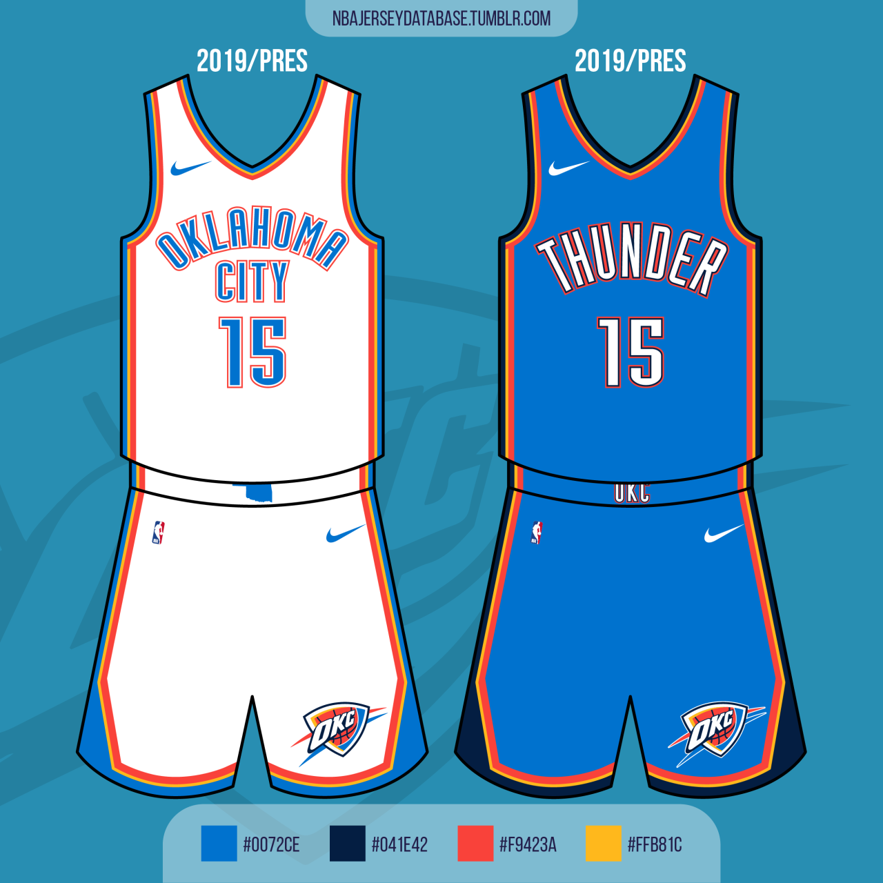 Oklahoma City Thunder Jersey History - Basketball Jersey Archive