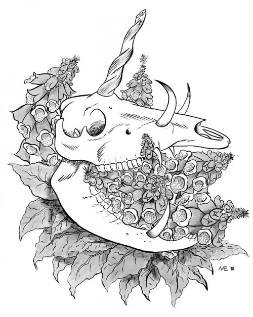 Inktober day 1: poisonousI will make excuses to design super extra unicorns whenever I can lol