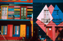 unrar:  Buenos Aires, Argentina. El Caminitio, La Boca. The well known coloured and painted old port district 1993, Stuart Franklin. 