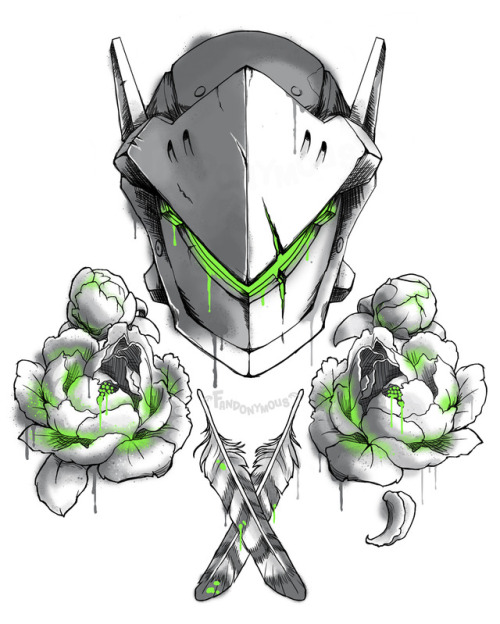 fandonymous: FLORAL OVERWATCH // GENJI + PEONIESPart one of ?