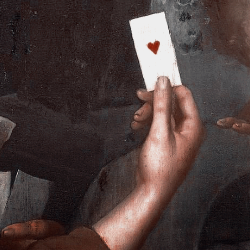 details art. the card game on the cradle: allegory, johannes van wijckersloot