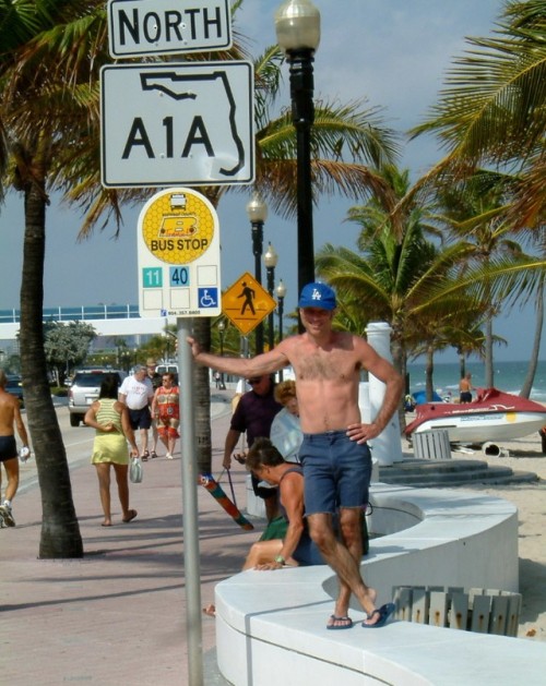Winter Vacation in Fort Lauderdale, few years ago. #GayFortLauderdale #Shirtless #HairyChest #FortLa