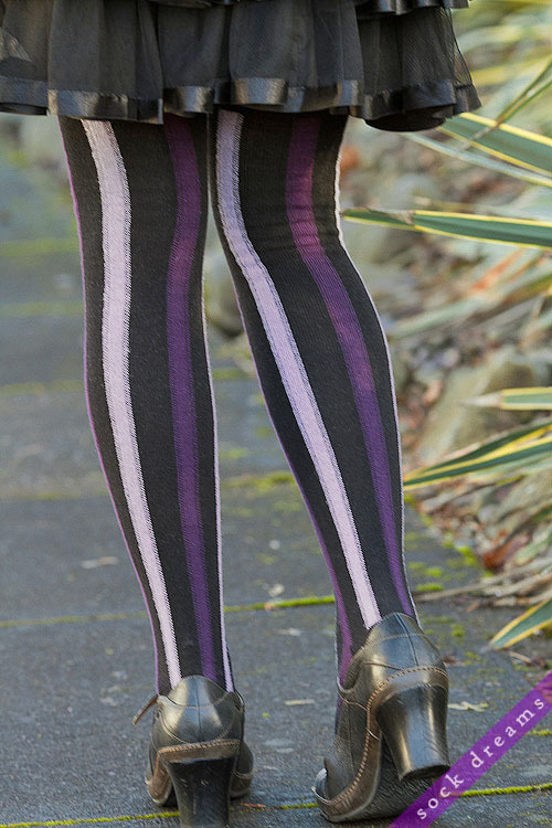 sockdreams:New Purples Extraordinary Vertical Striped Cotton OTKs by Sock Dreams!These now come in D