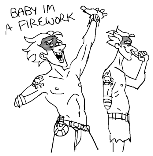 triptrippy:heres my strange collection of junkrat and mccree being… friends?