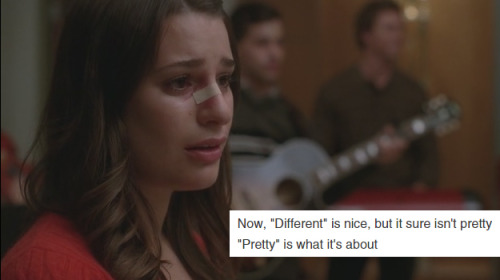 gettinfiggywithit:“Now, ‘Different’ is nice, but it sure isn’t pretty‘Pretty’ is what it’s aboutI ne