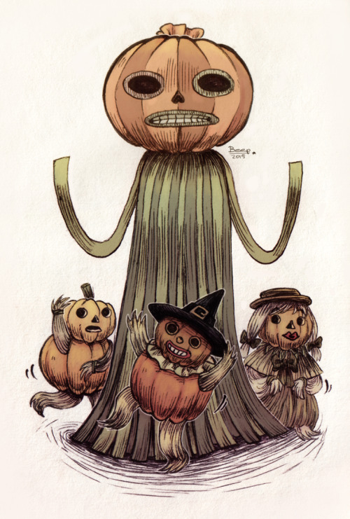 rubbersoul333:From drawlloween and inktober day 6: Pumpkinget it in Redbubble!