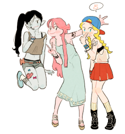 ji-hum:  Marceline &amp; Bubblegum&amp;Fiona 