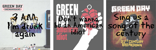 pemmz:  Green Day albums + first lines 