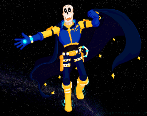 nighttimepixels:and here’s my official version of Apollo (aka Outertale Papyrus)! &lt;3 you can read