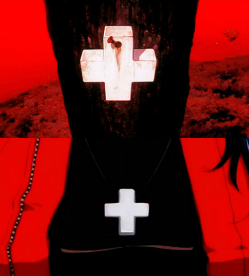 qmisato:Evangelion Cinematography: THE CROSS NECKLACERight down to the color scheme, the shot of Mis