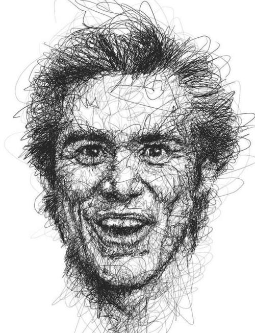 escapekit:  Jim Carrey PortraitsArtist Vince Low pays homage to Jim Carrey’s masterful acting abilities with a series of nine black and white portraits. Captured in energetic scribble-style, they’re a faithful representations of some of Carrey’s