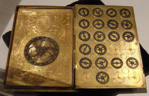 Cypher machine, in the shape of a book with arms of Henri II, 16th century. Musée d'Ecouen. France. 