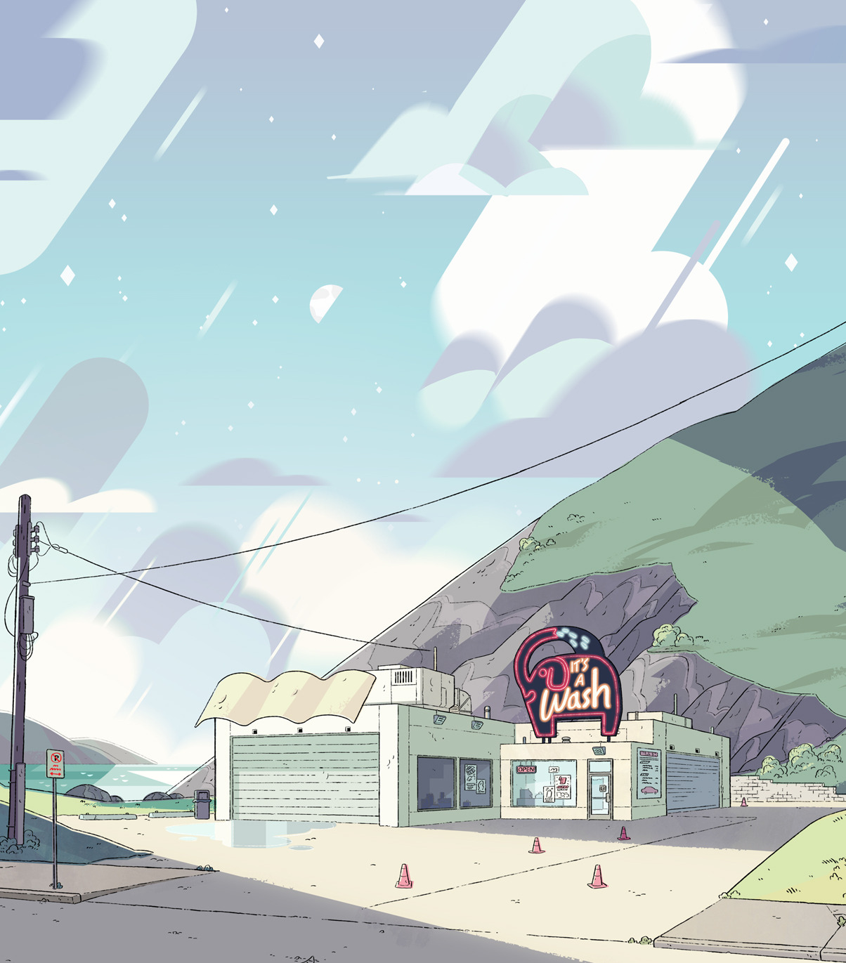 A selection of Backgrounds from the Steven Universe episode: House Guest Art Direction: Elle