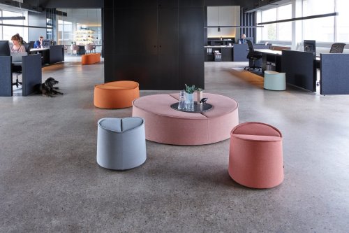 “Nenou” collection of chairs, stools, ottomans designed by Jörg Boner for COR
