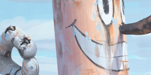 simonstalenhag:  Funny, service robot rigor mortis is simply default position.  www.simonstalehag.se 