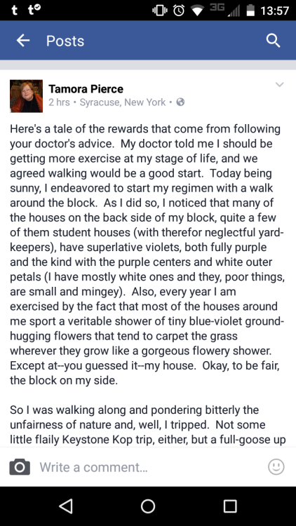 pine-needles-underfoot:I literally love tamora pierce so much