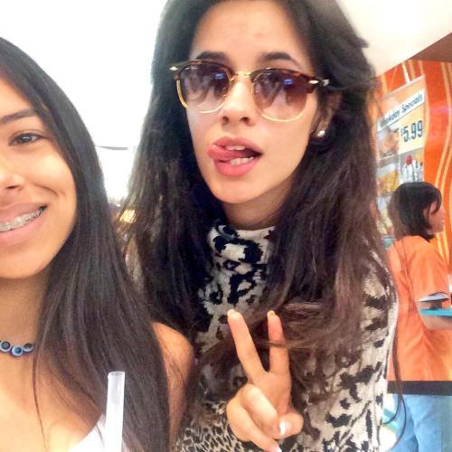 Camila with fans today