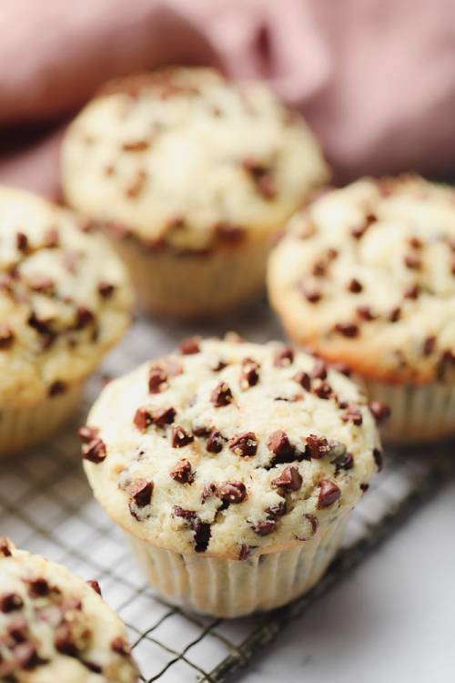 tinykitchenvegan:Vegan Chocolate Chip Muffins