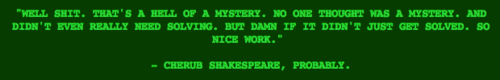 crowmunist:  so in other news  DAVE IS CHERUB SHAKESPEARE  