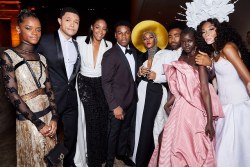 celebsofcolor:Letitia Wright, Trevor Noah, Tiffany Haddish, John Boyega, Janelle Monae, Donald Glover, Adut Akech and Winnie Harlow attend the Heavenly Bodies: Fashion &amp; The Catholic Imagination Costume Institute Gala at The Metropolitan Museum of