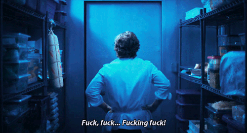 Sugar: "Where Is Carmy?" Everyone In The Kitchen: "Stuck In The Walk-in." "In The Fridge." "Walk-in."
