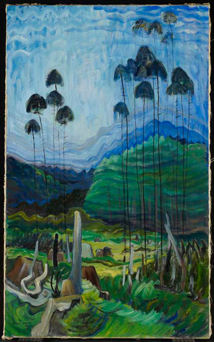 Emily Carr, Trees in the Sky, 1939, Oil on canvas. Canada. More about the artist: AGO Art Gallery of