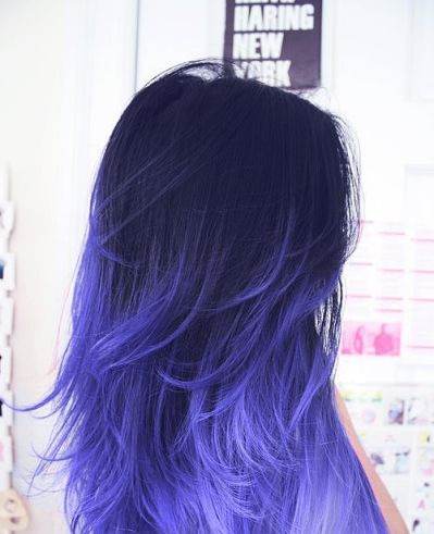 Blue ombré hair on We Heart It - http://weheartit.com/entry/166315536