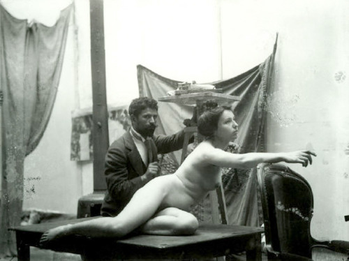 ivory-black-again:  Alfons Mucha, 1890 by Catherine La Rose. 
