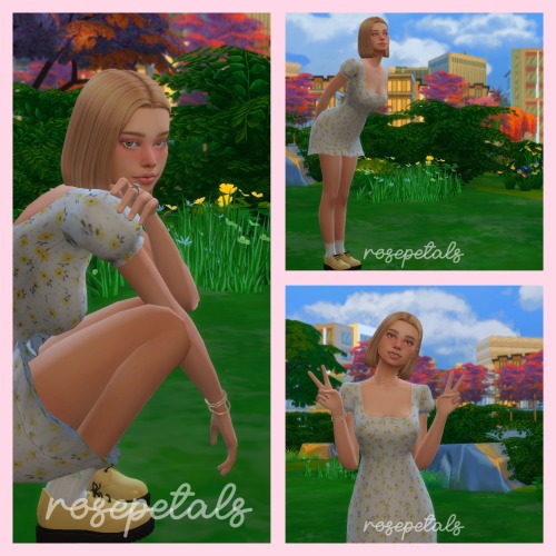 ros3pet4ls: anastasia moreland:･ﾟ✧♥ hair+clips, dress, shoes, socks, bracelet+necklace, ring Go foll