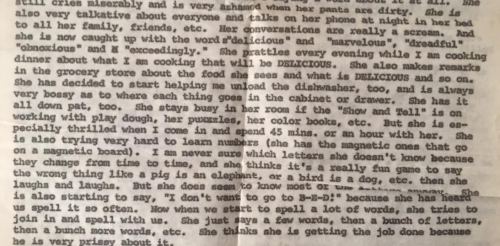 thebegats:I’ve been reading letters my mom wrote when I was little, just after I turned two. It’s 