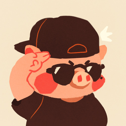 Piggy pfp for my brother chrisSOhungry’s mukbang channel on youtube~ Check him out if you