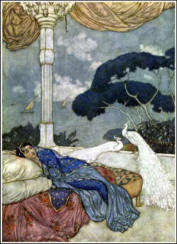 saveflowers1:  Art by Edmund Dulac (1909) - “Rubaiyat.”