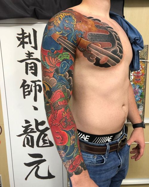 風神雷神 カバーアップ Raijin and Fujincover-up #風神雷神 #raijin #fujin #刺青 #traditionaljapanesetattoo #japanese