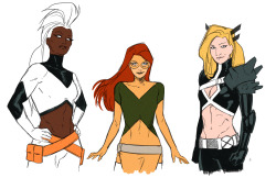 kristaferanka:  warm upall-new all-different Storm, Jean Grey, MagikI’m going to miss drawing these ladies