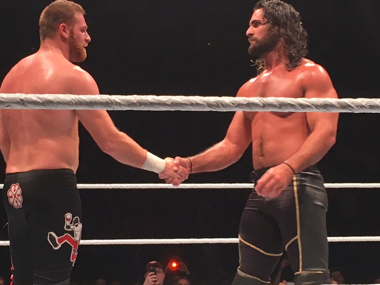 sethrollinsfans:  Some Seth and Sami Candids from after the main event in London,