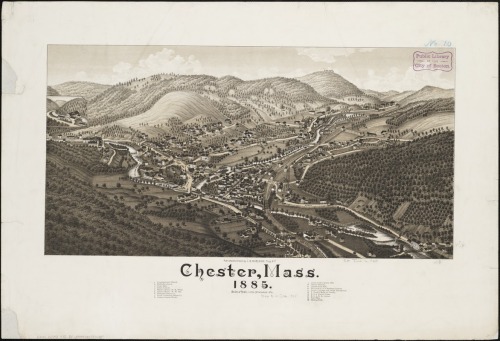 19th-century lithographs of Massachusetts towns by LucienR. Burleigh: Chapinville (1887), Charlton (