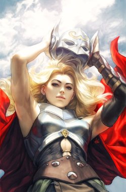 blaxxcanary:The Mighty Thor #705 variant cover by Artgerm 