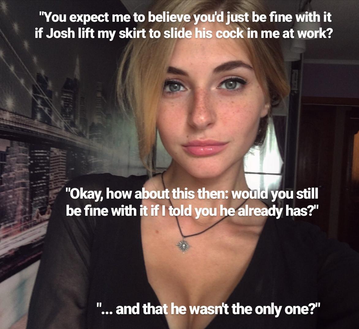 r/cuckoldcaptions - "You'd just be fine with it...?"