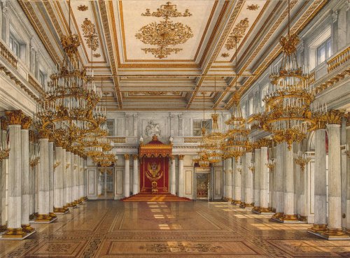 archatlas:  Interiors of the Winter Palace and the New Hermitage Konstantin Andreyevich Ukhtomsky   